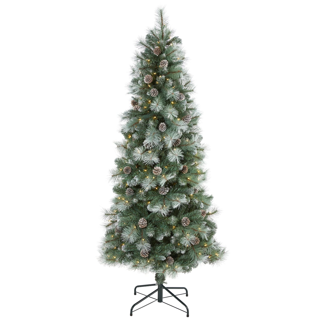 6ft. Pre-Lit British Columbia Mountain Pine Artificial Christmas Tree, Clear LED Lights